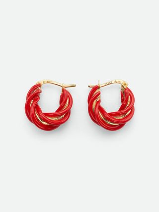 Bottega Veneta + Pillard Twisted Hoop Earrings