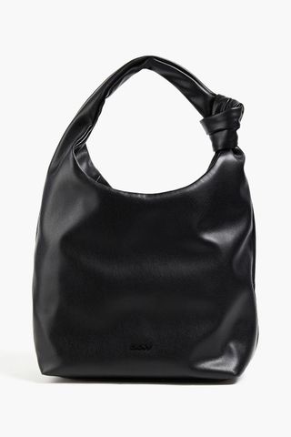 DKNY + Sasha Knotted Faux Leather Shoulder Bag
