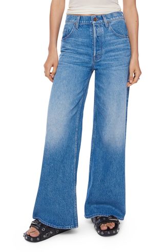 Mother + The Mid Rise Double Dip Nerdy Flare Jeans