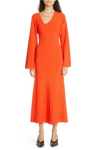 By Malene Birger + Ilsa Long Sleeve Reverse Rib Jersey Sweater Dress