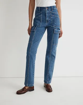 Madewell + '90s Straight Cargo Jean in Densmore Wash