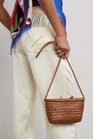 Dragon Diffusion + Minsu Woven Leather Shoulder Bag