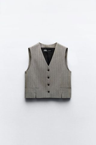 Zara + Herringbone Vest