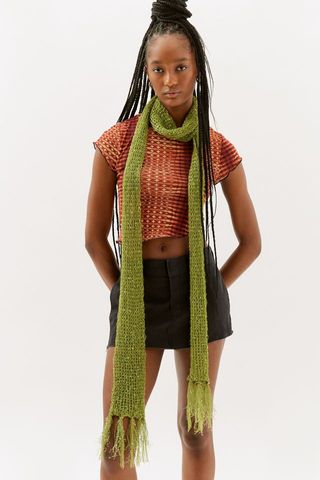 Urban Outfitters + Sequin Netted Skinny Scarf