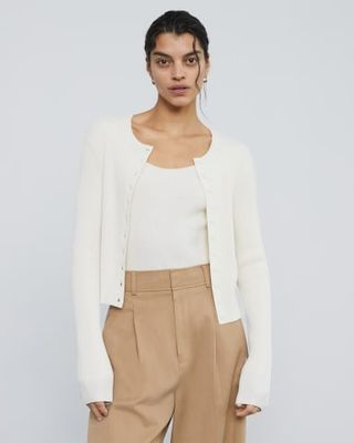 Everlane + The Ribbed Cropped Cardigan