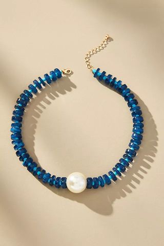 Anthropologie + Chunky Beaded Pendant Necklace