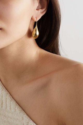 By Pariah + Drop Large Recycled Gold Vermeil Earrings