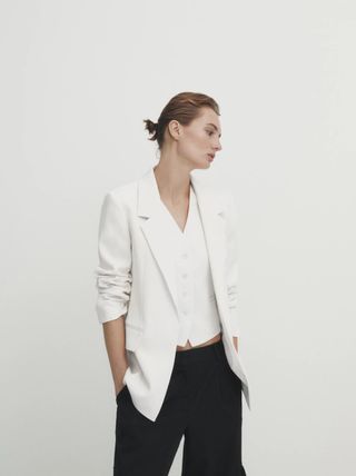 Massimo Dutti + Fitted Blazer with Pocket