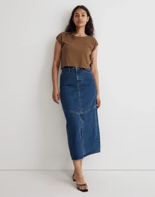 Madewell + Crewneck Cropped Muscle Tank