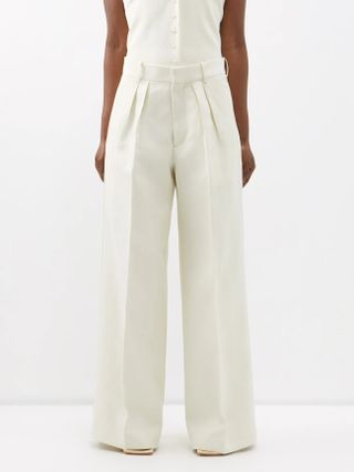 Raey + Wide-Leg Ramie and Cotton-Blend Chino