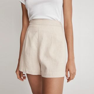 Madewell + Clean Pull-On Shorts in Linen-Cotton