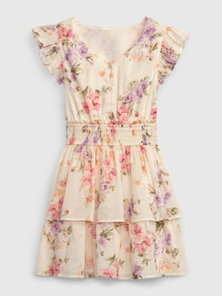 Gap × LoveShackFancy + Kids Floral Flutter Sleeve Mini Dress