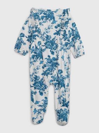 Gap × LoveShackFancy + Baby 100% Organic Cotton Floral Footed One-Piece Set