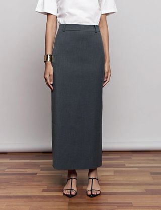 Pixie Market + Nia Grey Maxi Skirt