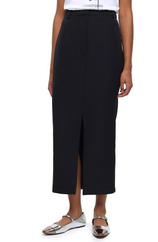 River Island + Front Slit Midi Pencil Skirt