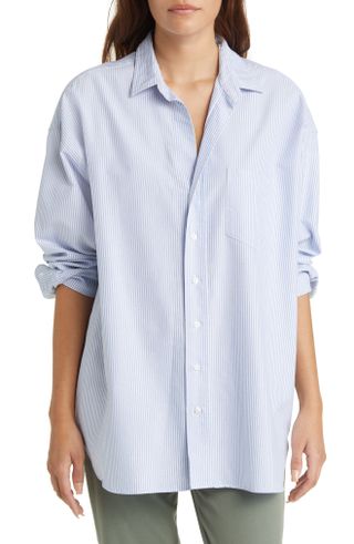 Frank & Eileen + Shirley Stripe Oversize Button-Up Shirt