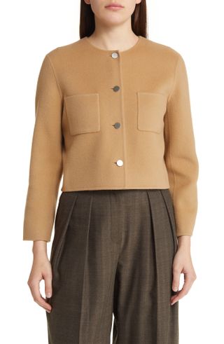 Theory + New Divide Wool & Cashmere Crop Jacket