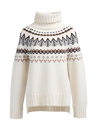 Barbour + Mersea Fair Isle Wool Blend Turtleneck Sweater