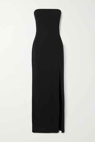 Solace London + Zora Strapless Stretch-Crepe Maxi Dress in Black