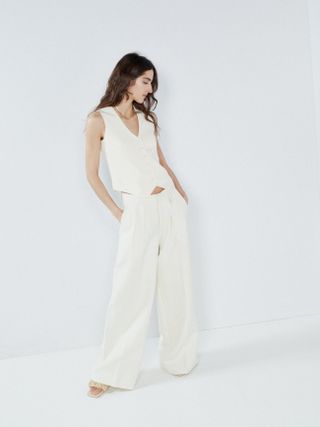 Raey + Wide-Leg Ramie and Cotton-Blend Chino