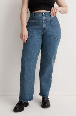 Madewell + The Perfect Patch Pocket Edition Wide Leg Jeans