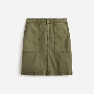 J.Crew + Garment-dyed utility mini skirt