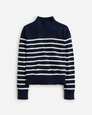 J.Crew + New Heritage Rollneck Sweater in Stripe