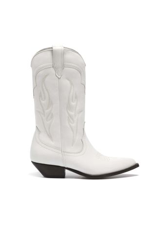 Sonora Boots + Santa Fe Cowboy Boots in White Calfskin