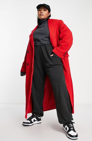 Asos Design + Twill Longline Coat