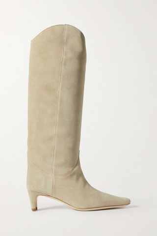 Staud + Western Wally Suede Knee Boots