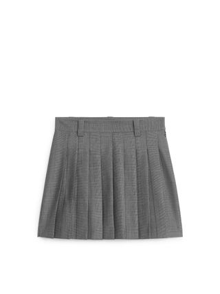 Arket + Pleated Wool-Blend Mini Skirt