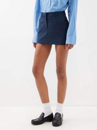 The Frankie Shop + Isle Linen-Blend Mini Skirt