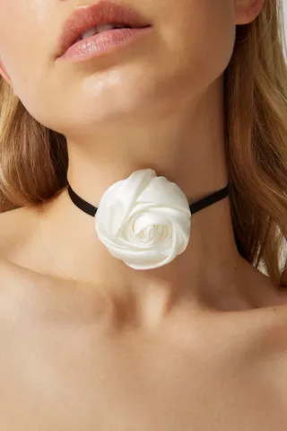 Urban Outfitters + Satin Rosette Wrap Choker Necklace