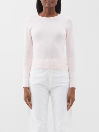 Flore Flore + Max Long-Sleeved Cotton-Jersey T-Shirt