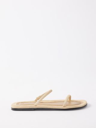 Toteme + The City Suede Flat Sandals