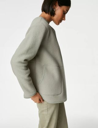 M&S Collection + Fleece Zip Up Jacket