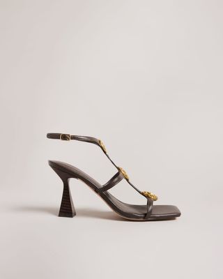 Ted Baker + Tayalin - Textured Coin Heeled Sandals