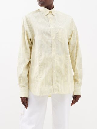 Saks Potts + William Striped Cotton-Poplin Shirt