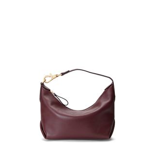 Ralph Lauren + Leather Small Kassie Convertible Bag in Vintage Burgundy