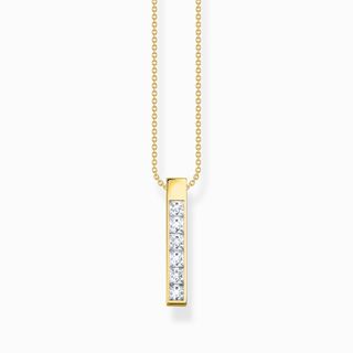 Thomas Sabo + Necklace with White Stones in Gold Plated