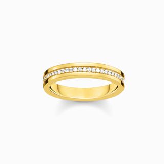 Thomas Sabo + Ring in 18k Yellow Gold Plating and 925 Sterling Silver