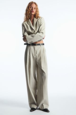 COS + Wide-Leg Tailored Trousers