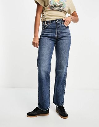 Levi's + Ribcage Jean In Mid Blue