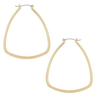 Time and Tru + Squared Gold Hoop Earrings