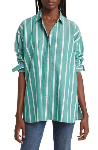 Madewell + The Signature Oversize Stripe Cotton Shirt