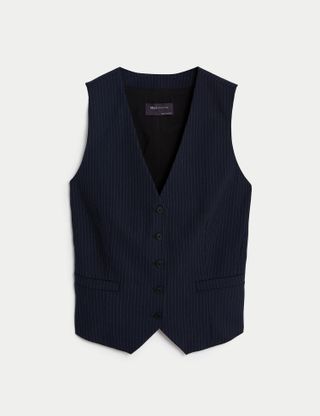 M&S Collection + Tailored Pinstripe Waistcoat