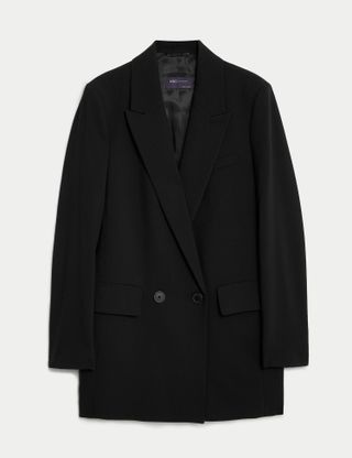 M&S Collection + Relaxed Double Breasted Blazer