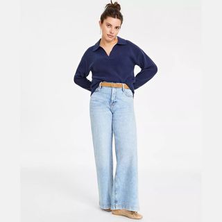 On 34th + High Rise Wide-Leg Jeans