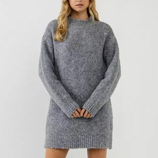 English Factory + Long-Sleeved Sweater Dress