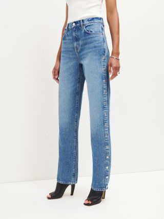 Reformation + Val 90s Mid Rise Straight Jeans in Colorado Snap